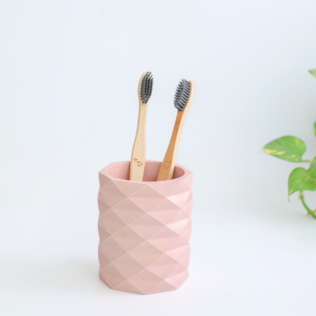 Toothbrush holder Geometric shape (Pink)