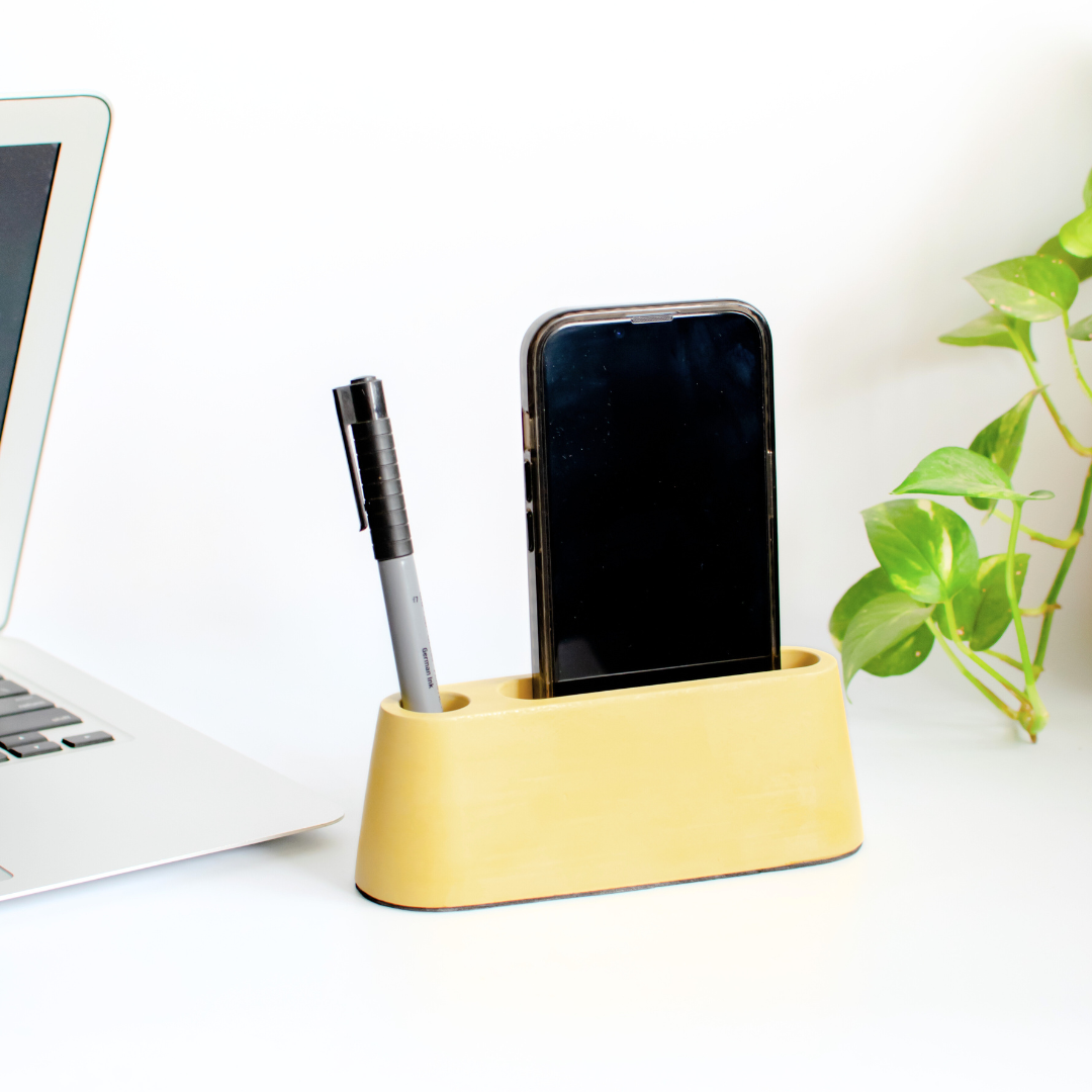 Pen and mobile stand small (Yellow)