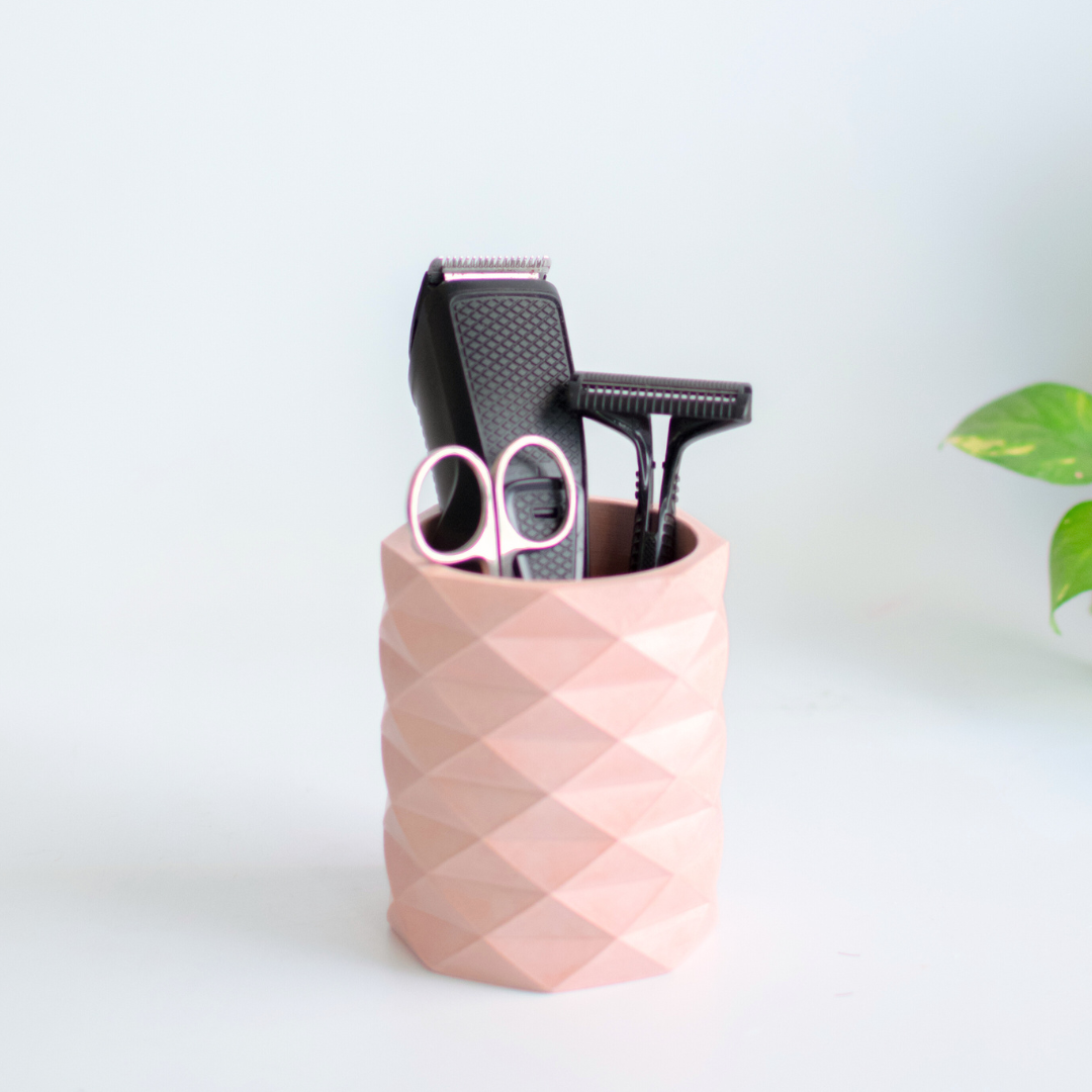 Toothbrush holder Geometric shape (Pink)
