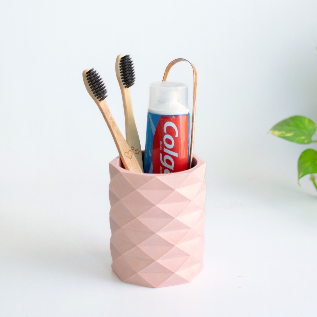 Toothbrush holder Geometric shape (Pink)