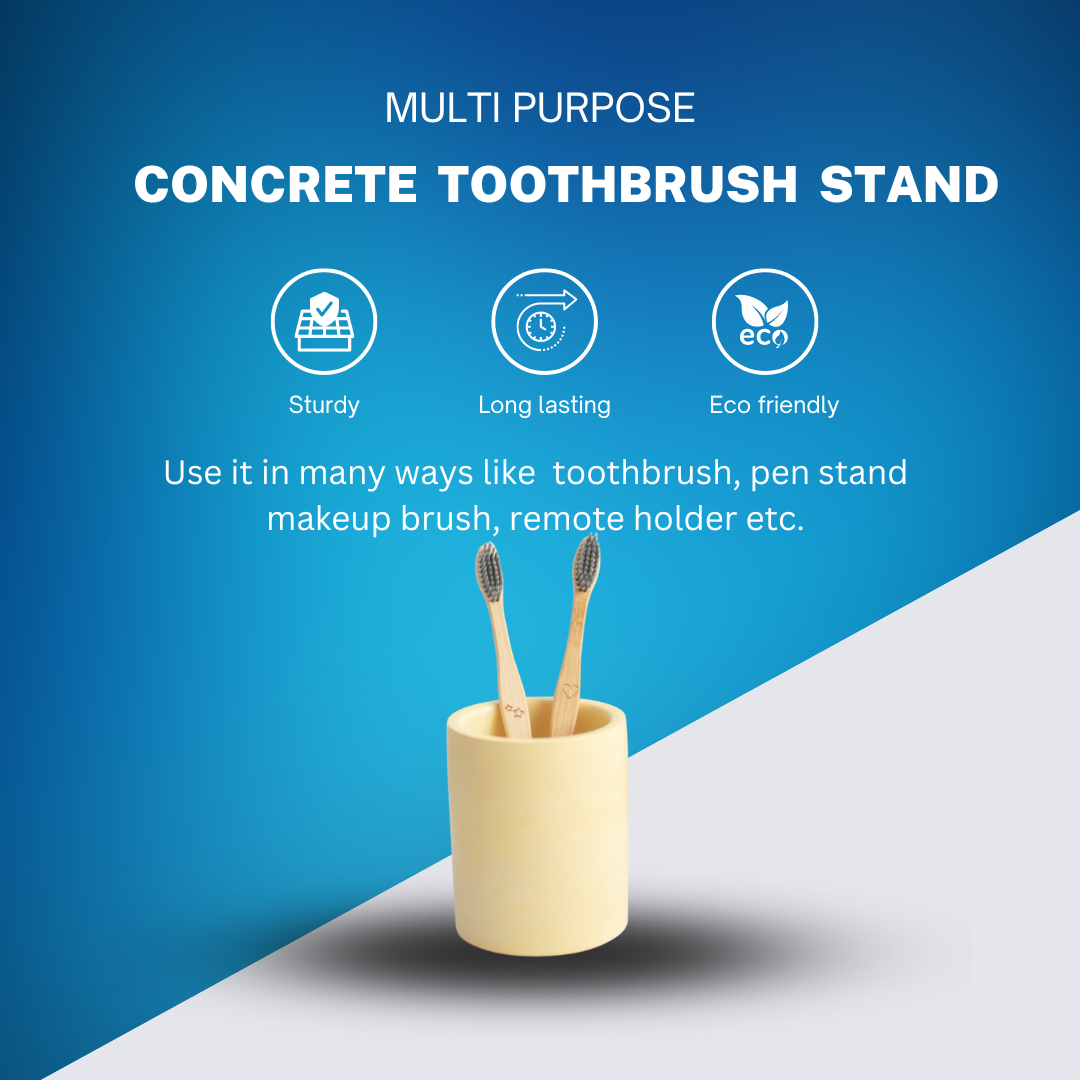 Cylindrical toothbrush holder (Yellow)