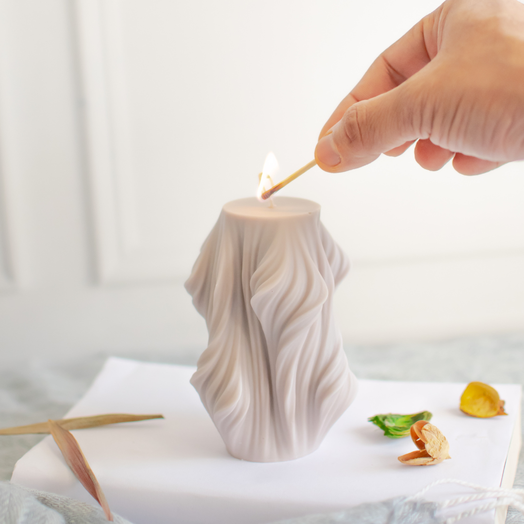 Soy wax wave candle