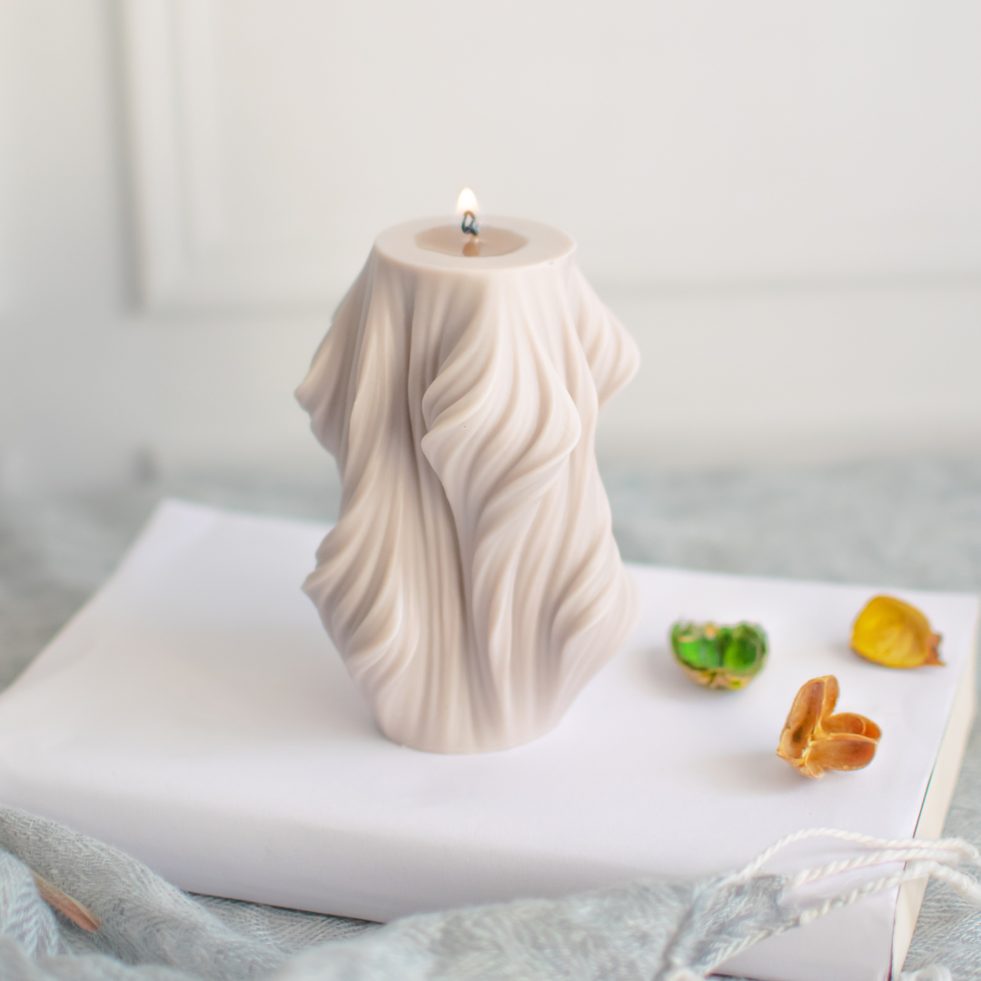 Soy wax wave candle