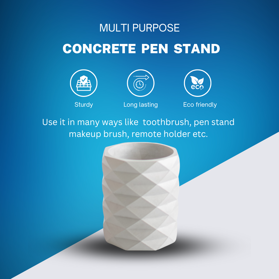 Pen holder Geometric shape (Grey)
