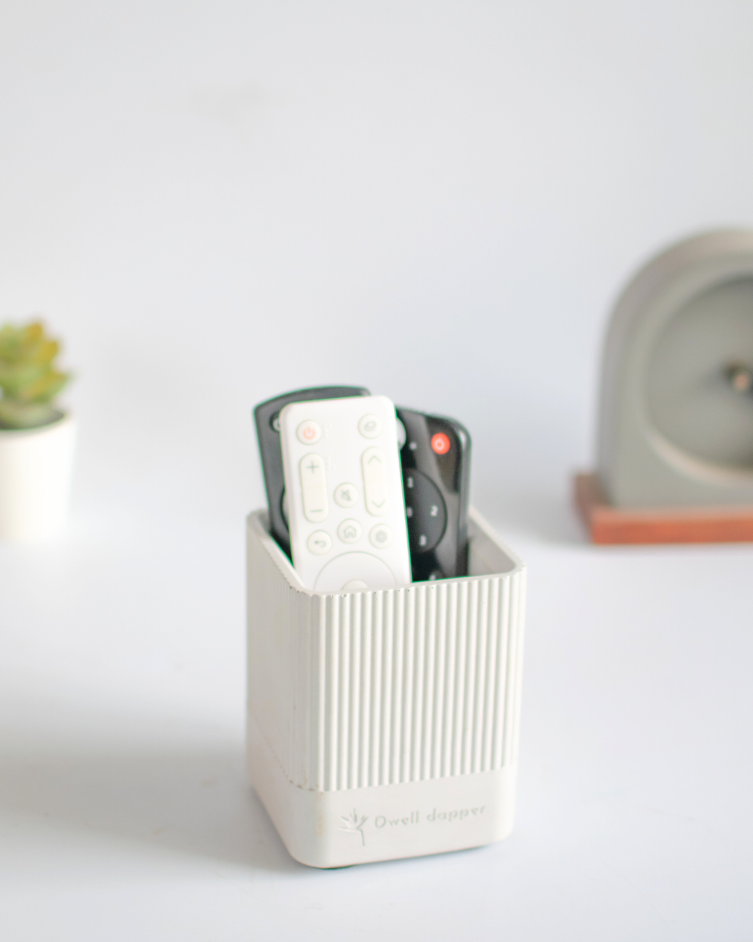 Concrete Pen holder rectangle shape (Grey)