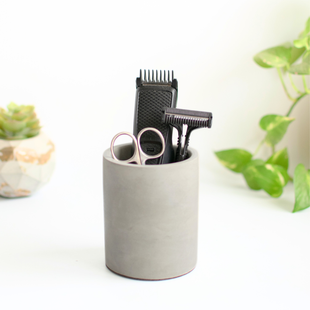 Cylindrical toothbrush holder (Grey)