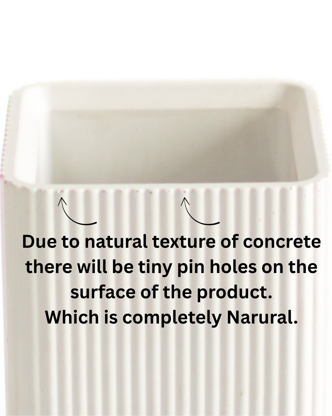 Concrete Pen holder rectangle shape (Grey)