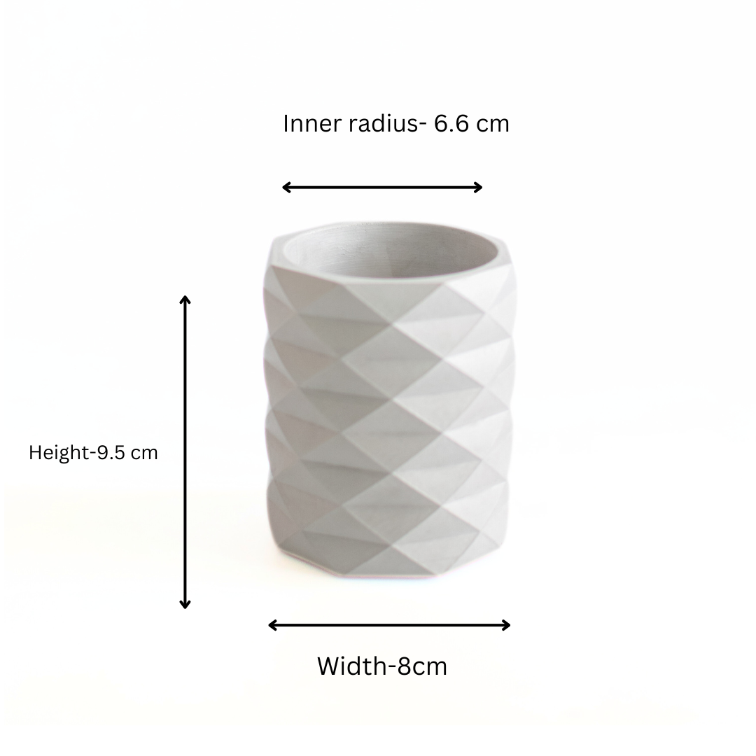 Pen holder Geometric shape (Grey)