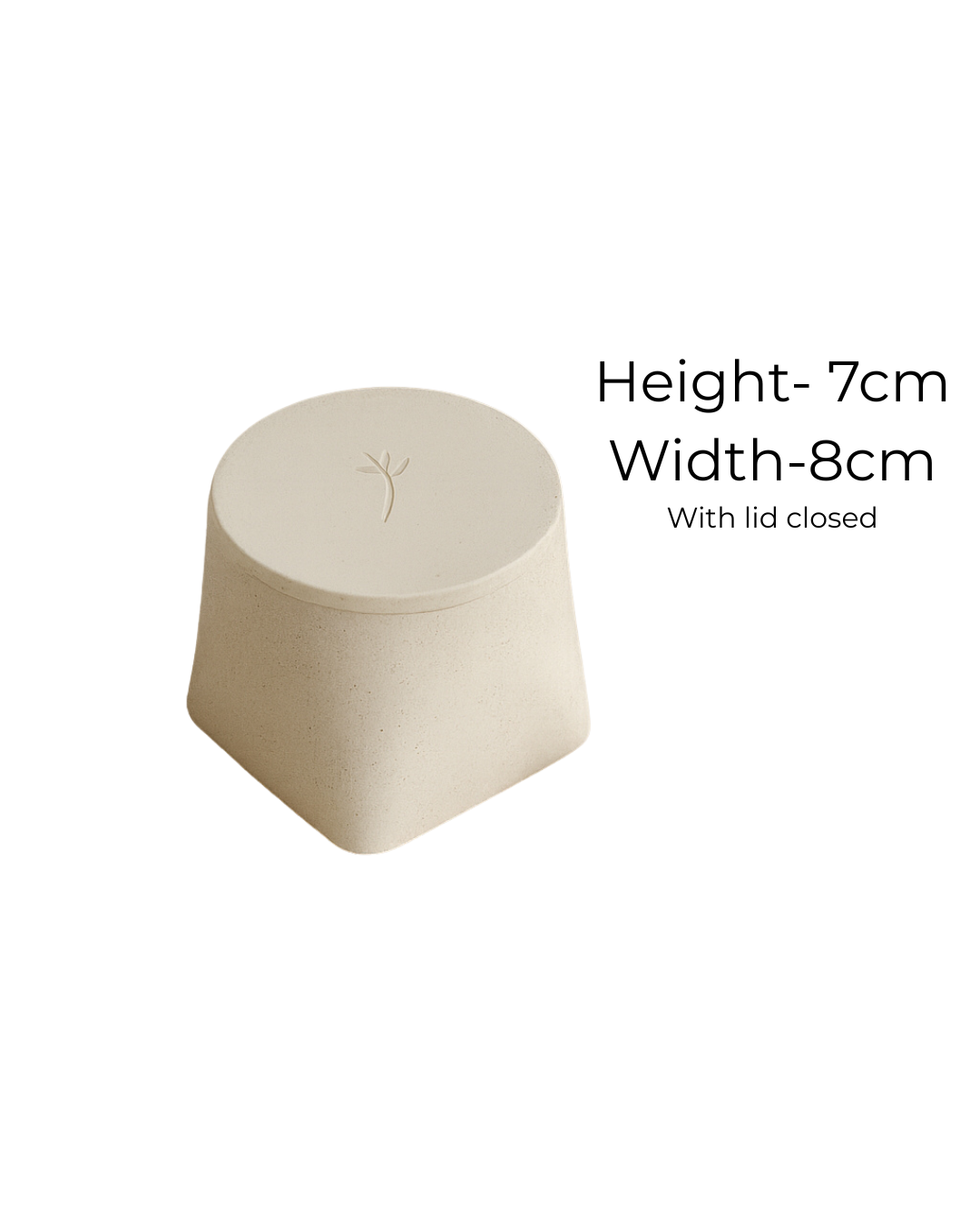 Soy wax candle in concrete jar (Beige)