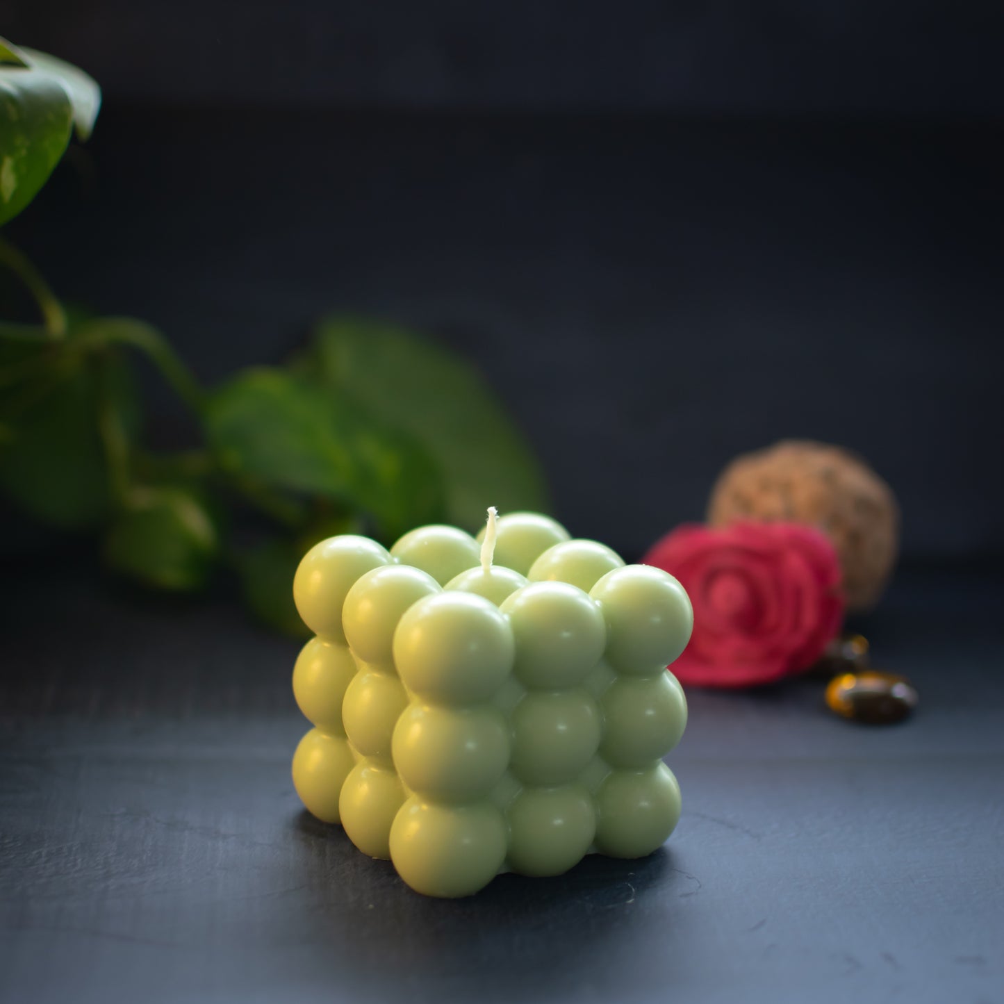 Soy wax bubble candle (Green)
