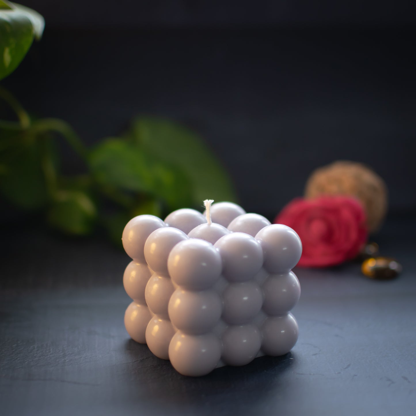Soy wax bubble candle (Violet)