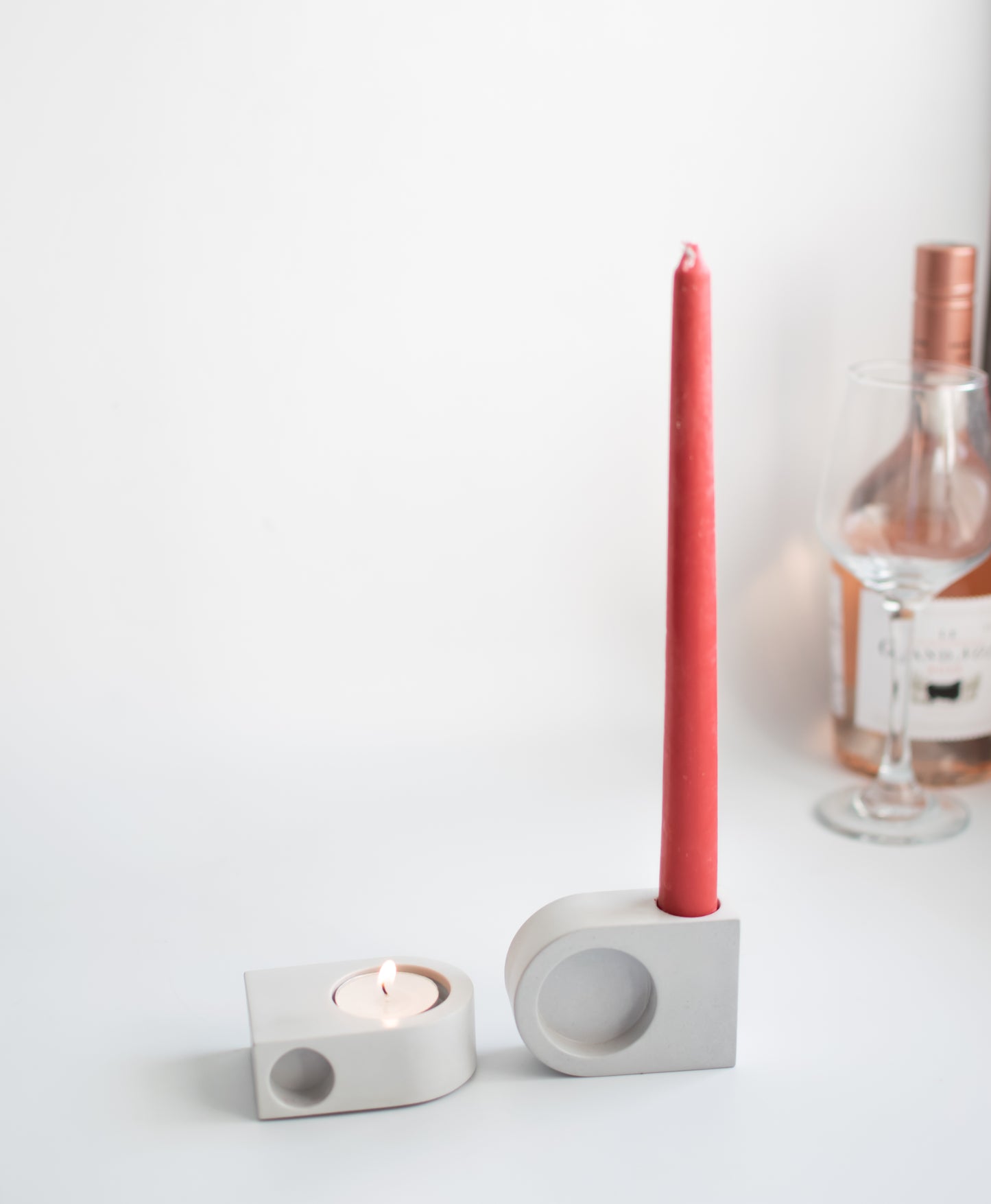 2-in-one Tealight Candle Holder made of concrete