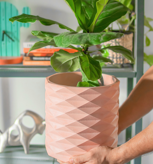 Indoor concrete planter geometric patter(big size)